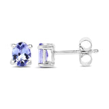 0.66 Carat Genuine Tanzanite .925 Sterling Silver Earrings - Fashion Apparel 