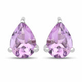 1.25 Carat Genuine Amethyst .925 Sterling Silver Earrings - Fashion Apparel 