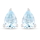 1.64 Carat Genuine Blue Topaz .925 Sterling Silver Earrings - Fashion Apparel 
