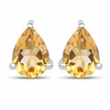 1.31 Carat Genuine Citrine .925 Sterling Silver Earrings - Fashion Apparel 