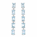 6.80 Carat Genuine Blue Topaz .925 Sterling Silver Earrings - Fashion Apparel 