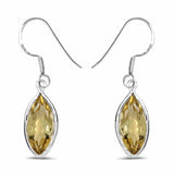 5.60 Carat Genuine Lemon Quartz .925 Sterling Silver Earrings - Fashion Apparel 