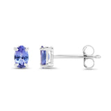 0.50 Carat Genuine Tanzanite .925 Sterling Silver Earrings - Fashion Apparel 