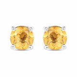 1.51 Carat Genuine Citrine .925 Sterling Silver Earrings - Fashion Apparel 