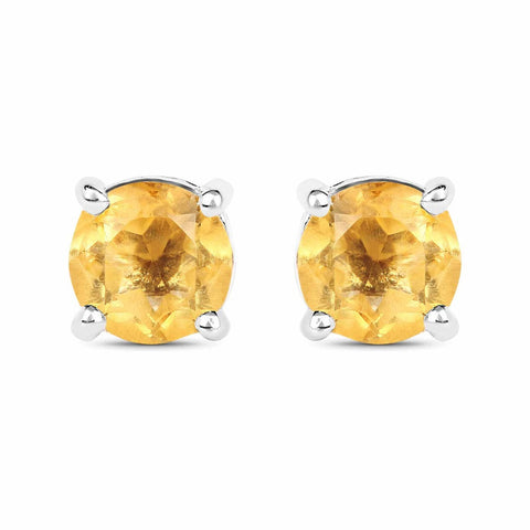 1.51 Carat Genuine Citrine .925 Sterling Silver Earrings - Fashion Apparel 