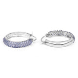 3.06 Carat Genuine Tanzanite .925 Sterling Silver Earrings - Fashion Apparel 