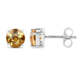 1.38 Carat Genuine Citrine .925 Sterling Silver Earrings - Fashion Apparel 