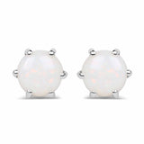 0.74 Carat Genuine Opal .925 Sterling Silver Earrings - Fashion Apparel 
