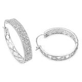 0.31 Carat Genuine White Diamond .925 Sterling Silver Earrings - Fashion Apparel 