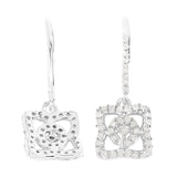 0.56 Carat Genuine White Diamond .925 Sterling Silver Earrings - Fashion Apparel 
