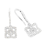 0.56 Carat Genuine White Diamond .925 Sterling Silver Earrings - Fashion Apparel 