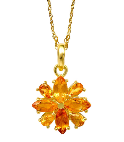 Rhodium Plated Sterling Silver Pendant With Peridot Stones - Fashion Apparel 