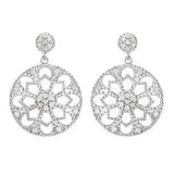 0.60 Carat Genuine White Diamond .925 Sterling Silver Earrings - Fashion Apparel 