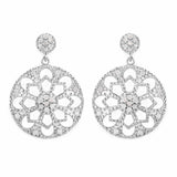 0.60 Carat Genuine White Diamond .925 Sterling Silver Earrings - Fashion Apparel 