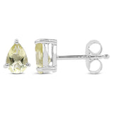 1.24 Carat Genuine Lemon Quartz .925 Sterling Silver Earrings - Fashion Apparel 