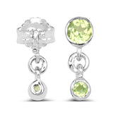 0.62 Carat Genuine Peridot .925 Sterling Silver Earrings - Fashion Apparel 