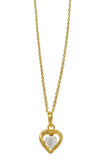 Round Crystal Stone With Gold Plated Sterling Silver Pendant - Fashion Apparel 