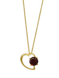 Garnet Stone Based Sterling Silver Pendant With Super-Fine Rhodium Plating - Fashion Apparel 