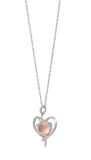 A timeless rose quartz stoned sterling silver with Rhodium plating - Fashion Apparel 