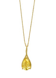 Refresh Lemon Topaz Stone Sterling Silver Pendant - Fashion Apparel 