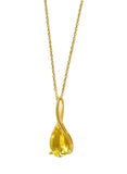 Refresh Lemon Topaz Stone Sterling Silver Pendant - Fashion Apparel 