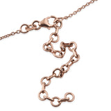 Rose Gold Rhodium Plated Sterling Silver Pendant With Polished Iolite And Natural White Zircon - Fashion Apparel 