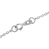 Rhodium Plated Sterling Silver Pendant With Polished Natural White Zircon Gemstones - Fashion Apparel 