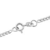 Royal Looking Sterling Silver Necklace With Rhodium Plating And White Topaz, And Teal Fluorite Gemstones. - Fashion Apparel 