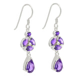 Rhodium Plated Sterling Silver Pendant With Oval Shoed Citrine Stones. - Fashion Apparel 