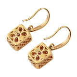 Yellow Gold Rhodium Plated Sterling Silver Earring With Twilight Quartz Gemstones. - Fashion Apparel 