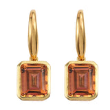 Yellow Gold Rhodium Plated Sterling Silver Earring With Twilight Quartz Gemstones. - Fashion Apparel 