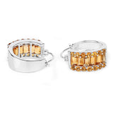 5.56 Carat Genuine Citrine .925 Sterling Silver Earrings - Fashion Apparel 