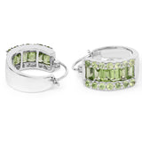4.96 Carat Genuine Peridot .925 Sterling Silver Earrings - Fashion Apparel 