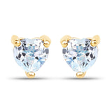 0.70 Carat Genuine Blue Topaz 10K Yellow Gold Earrings - Fashion Apparel 
