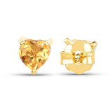 0.50 Carat Genuine Citrine 10K Yellow Gold Earrings - Fashion Apparel 
