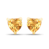 0.50 Carat Genuine Citrine 10K Yellow Gold Earrings - Fashion Apparel 