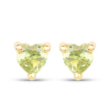 0.50 Carat Genuine Peridot 10K Yellow Gold Earrings - Fashion Apparel 