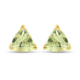 0.48 Carat Genuine Peridot 10K Yellow Gold Earrings - Fashion Apparel 