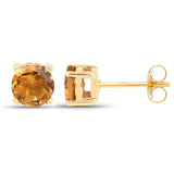 0.46 Carat Genuine Citrine 10K Yellow Gold Earrings - Fashion Apparel 