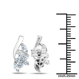 0.79 Carat Genuine Blue Topaz .925 Sterling Silver Earrings - Fashion Apparel 