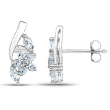 0.79 Carat Genuine Blue Topaz .925 Sterling Silver Earrings - Fashion Apparel 