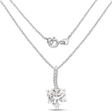 4.46 Carat Genuine White Cubic Zirconia .925 Sterling Silver Pendant - Fashion Apparel 