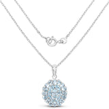 5.83 Carat Genuine Blue Topaz .925 Sterling Silver Pendant - Fashion Apparel 