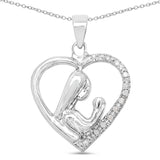 0.08 Carat Genuine White Diamond .925 Sterling Silver Pendant - Fashion Apparel 