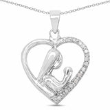 0.08 Carat Genuine White Diamond .925 Sterling Silver Pendant - Fashion Apparel 