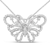 0.35 Carat Genuine White Diamond .925 Sterling Silver Pendant - Fashion Apparel 