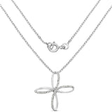 0.41 Carat Genuine White Diamond .925 Sterling Silver Pendant - Fashion Apparel 
