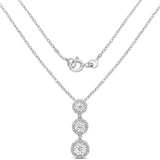 0.38 Carat Genuine White Diamond .925 Sterling Silver Pendant - Fashion Apparel 