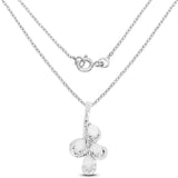 0.60 Carat Genuine Opal .925 Sterling Silver Pendant - Fashion Apparel 