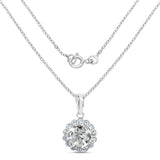 4.25 Carat Genuine Green Amethyst and Blue Topaz .925 Sterling Silver Pendant - Fashion Apparel 